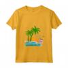 Donna Seychelles Palme Spiaggia Vacanza La Digue Isole Souvenir Maglietta con Collo a V - Ideale per la tua Vacanza da Sogno alle Seychelles - Regalo Unico per Amanti dei Viaggi