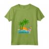 Donna Seychelles Palme Spiaggia Vacanza La Digue Isole Souvenir Maglietta con Collo a V - Ideale per la tua Vacanza da Sogno alle Seychelles - Regalo Unico per Amanti dei Viaggi
