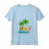 Donna Seychelles Palme Spiaggia Vacanza La Digue Isole Souvenir Maglietta con Collo a V - Ideale per la tua Vacanza da Sogno alle Seychelles - Regalo Unico per Amanti dei Viaggi