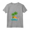 Donna Seychelles Palme Spiaggia Vacanza La Digue Isole Souvenir Maglietta con Collo a V - Ideale per la tua Vacanza da Sogno alle Seychelles - Regalo Unico per Amanti dei Viaggi