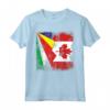 Radici delle Seychelles | Mezza Bandiera CANADESE - Maglietta Patriottica per Uomini, Donne e Bambini