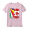 Radici delle Seychelles | Mezza Bandiera CANADESE - Maglietta Patriottica per Uomini, Donne e Bambini