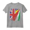 Bandiere delle Seychelles Regno Unito | Radici delle Seychelles britanniche Maglietta - Abbigliamento Vintage per Celebrare le Proprie Origini