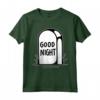 Lavoro nero della pietra tombale della buona notte Maglietta - T-shirt Dark con Lapide per Appassionati di Tatuaggi Macabri