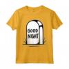 Lavoro nero della pietra tombale della buona notte Maglietta - T-shirt Dark con Lapide per Appassionati di Tatuaggi Macabri