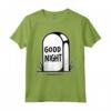 Lavoro nero della pietra tombale della buona notte Maglietta - T-shirt Dark con Lapide per Appassionati di Tatuaggi Macabri