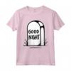 Lavoro nero della pietra tombale della buona notte Maglietta - T-shirt Dark con Lapide per Appassionati di Tatuaggi Macabri