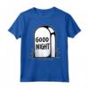 Lavoro nero della pietra tombale della buona notte Maglietta - T-shirt Dark con Lapide per Appassionati di Tatuaggi Macabri