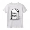 Lavoro nero della pietra tombale della buona notte Maglietta - T-shirt Dark con Lapide per Appassionati di Tatuaggi Macabri