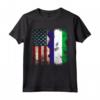 Sierra Leone RADICI Mezza Bandiera Americana USA BANDIERA Maglietta - Patriot Heart Apparel for American Sierra Leoneans - Ideal for Birthday, Mother's Day, Hispanic Heritage Month