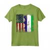 Sierra Leone RADICI Mezza Bandiera Americana USA BANDIERA Maglietta - Patriot Heart Apparel for American Sierra Leoneans - Ideal for Birthday, Mother's Day, Hispanic Heritage Month