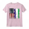 Sierra Leone RADICI Mezza Bandiera Americana USA BANDIERA Maglietta - Patriot Heart Apparel for American Sierra Leoneans - Ideal for Birthday, Mother's Day, Hispanic Heritage Month