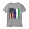 Sierra Leone RADICI Mezza Bandiera Americana USA BANDIERA Maglietta - Patriot Heart Apparel for American Sierra Leoneans - Ideal for Birthday, Mother's Day, Hispanic Heritage Month