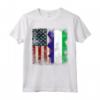 Sierra Leone RADICI Mezza Bandiera Americana USA BANDIERA Maglietta - Patriot Heart Apparel for American Sierra Leoneans - Ideal for Birthday, Mother's Day, Hispanic Heritage Month