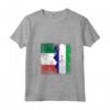 Donna Radici della Sierra Leone Mezza Bandiera Italiana Maglietta con Collo a V - Abbigliamento Patriotico per Uomini, Donne e Bambini
