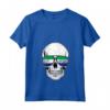 Donna Bandiera della Sierra Leone Paese Sugar Skull Maglietta con Collo a V - Mostra le Tue Radici - Ideale per Uomini, Donne e Bambini