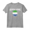 Sierra Leone Bandiera e Mappa - Tee Maglietta Coordinate Geografiche - Ideale per Mostrare l'Orgoglio Nazionale e come Souvenir