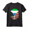 Sierra Leone Bandiera Americana USA - Cerniera USA Sierra Leone Maglietta - Mix Heritage Design per Mostrare l'Orgoglio Americano e della Sierra Leone