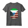 Sierra Leone Bandiera Americana USA - Cerniera USA Sierra Leone Maglietta - Mix Heritage Design per Mostrare l'Orgoglio Americano e della Sierra Leone