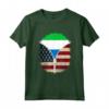 Sierra Leone Bandiera Americana USA - Cerniera USA Sierra Leone Maglietta - Mix Heritage Design per Mostrare l'Orgoglio Americano e della Sierra Leone