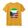 Sierra Leone Bandiera Americana USA - Cerniera USA Sierra Leone Maglietta - Mix Heritage Design per Mostrare l'Orgoglio Americano e della Sierra Leone