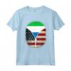 Sierra Leone Bandiera Americana USA - Cerniera USA Sierra Leone Maglietta - Mix Heritage Design per Mostrare l'Orgoglio Americano e della Sierra Leone