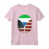 Sierra Leone Bandiera Americana USA - Cerniera USA Sierra Leone Maglietta - Mix Heritage Design per Mostrare l'Orgoglio Americano e della Sierra Leone