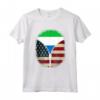 Sierra Leone Bandiera Americana USA - Cerniera USA Sierra Leone Maglietta - Mix Heritage Design per Mostrare l'Orgoglio Americano e della Sierra Leone