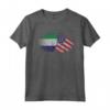 Cuore Bandiera Americana Sierra Leone | Sierra Leone Roots USA Maglietta - Abbigliamento Patriottico per Donne con Radici sierra leonesi negli Stati Uniti