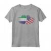 Cuore Bandiera Americana Sierra Leone | Sierra Leone Roots USA Maglietta - Abbigliamento Patriottico per Donne con Radici sierra leonesi negli Stati Uniti