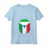 Donna Sierra Leone Bandiera Italia Sierra Leone Cerniera Italiana Maglietta con Collo a V - Mix Heritage Design - Ideale Regalo per Orgoglio Misto
