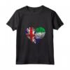 Donna Sierra Leone Roots - Mezza Bandiera Britannica Maglietta con Collo a V - Ideale per Compleanno, Festa della Mamma o Mese del Patrimonio Ispanico