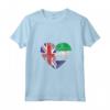 Donna Sierra Leone Roots - Mezza Bandiera Britannica Maglietta con Collo a V - Ideale per Compleanno, Festa della Mamma o Mese del Patrimonio Ispanico
