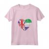 Donna Sierra Leone Roots - Mezza Bandiera Britannica Maglietta con Collo a V - Ideale per Compleanno, Festa della Mamma o Mese del Patrimonio Ispanico