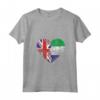 Donna Sierra Leone Roots - Mezza Bandiera Britannica Maglietta con Collo a V - Ideale per Compleanno, Festa della Mamma o Mese del Patrimonio Ispanico