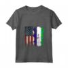 Donna Sierra Leone RADICI Mezza bandiera americana USA Sierra Leone BANDIERA Maglietta con Collo a V - Abbigliamento Patriotico per Americani della Sierra Leone