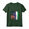 Donna Sierra Leone RADICI Mezza bandiera americana USA Sierra Leone BANDIERA Maglietta con Collo a V - Abbigliamento Patriotico per Americani della Sierra Leone