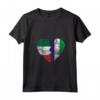 Donna Cuore Bandiera Italiana Sierra Leone - Italia Sierra Leone Roots Maglietta - Abbigliamento con Collo a V - Ideale per Uomini, Donne e Bambini
