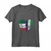 Donna Cuore Bandiera Italiana Sierra Leone - Italia Sierra Leone Roots Maglietta - Abbigliamento con Collo a V - Ideale per Uomini, Donne e Bambini