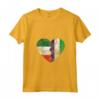 Donna Cuore Bandiera Italiana Sierra Leone - Italia Sierra Leone Roots Maglietta - Abbigliamento con Collo a V - Ideale per Uomini, Donne e Bambini