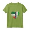 Donna Cuore Bandiera Italiana Sierra Leone - Italia Sierra Leone Roots Maglietta - Abbigliamento con Collo a V - Ideale per Uomini, Donne e Bambini