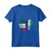 Donna Cuore Bandiera Italiana Sierra Leone - Italia Sierra Leone Roots Maglietta - Abbigliamento con Collo a V - Ideale per Uomini, Donne e Bambini