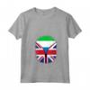 Donna Bandiera della Sierra Leone - Maglietta con Collo a V - Cuore Britannico - Regno Unito - Ideale per Regalo Unico e Heritage Design