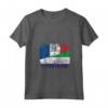 Donna Bandiere della Sierra Leone Francia - Mezza Radici francesi della Sierra Leone Maglietta con Collo a V - Abbigliamento per Mostrare le Tue Radici Culturali