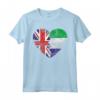 Sierra Leone Roots - Mezza Bandiera Britannica Bandiera della Sierra Leone Maglietta - Ideale per Compleanno, Festa della Mamma o Natale