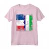 Radici della Sierra Leone mezza bandiera francese | Francia Sierra Leone Maglietta - Abbigliamento Patriottico per Uomini, Donne e Bambini