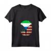 Donna Sierra Leone Bandiera Americana USA - Cerniera USA Sierra Leone Maglietta con Collo a V - Mix Heritage Design per un Regalo Unico e Originale