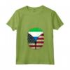 Donna Sierra Leone Bandiera Americana USA - Cerniera USA Sierra Leone Maglietta con Collo a V - Mix Heritage Design per un Regalo Unico e Originale