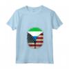 Donna Sierra Leone Bandiera Americana USA - Cerniera USA Sierra Leone Maglietta con Collo a V - Mix Heritage Design per un Regalo Unico e Originale