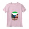 Donna Sierra Leone Bandiera Americana USA - Cerniera USA Sierra Leone Maglietta con Collo a V - Mix Heritage Design per un Regalo Unico e Originale
